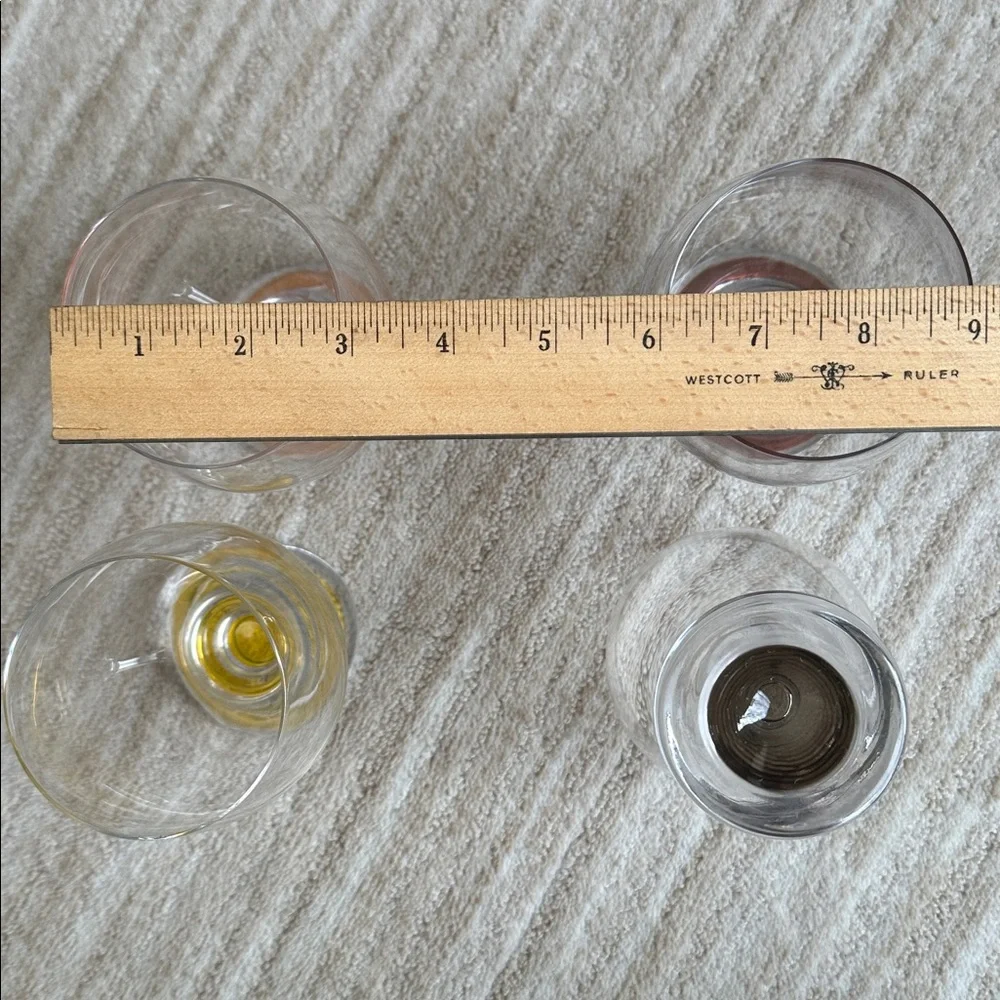 Vintage Set of 4 Colony Calypso Multi Color Drinking Glasses - Cocktail Tumblers